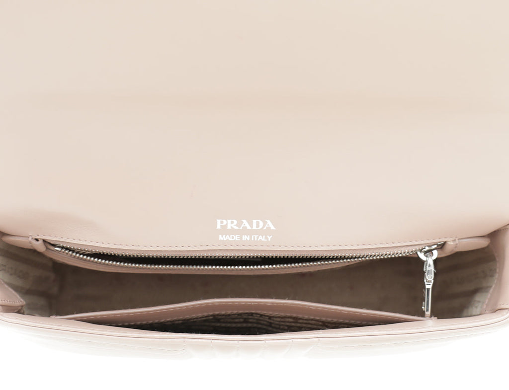 Prada Bicolor Diagramme Flap Large Bag