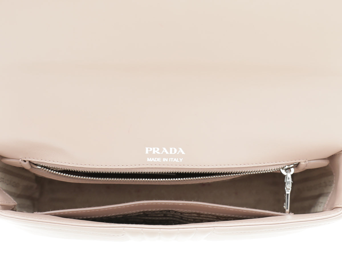 Prada Bicolor Diagramme Flap Large Bag