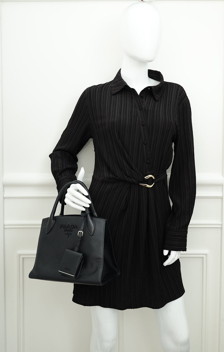 Prada Black Cuir Monochrome Small Bag