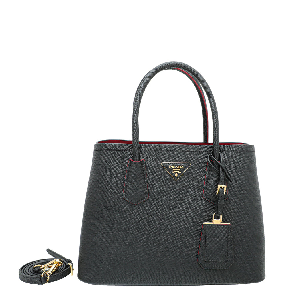 Prada Black Cuir Double Small Bag