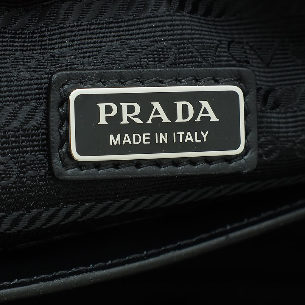Prada Blue Cuir Logo Triangle Bag (for Men)