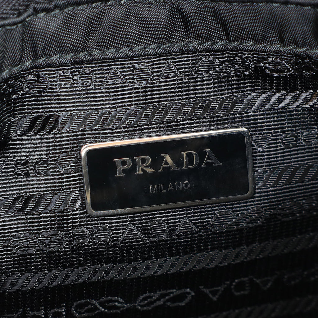 Prada Black Padded Re-Nylon Shoulder Bag