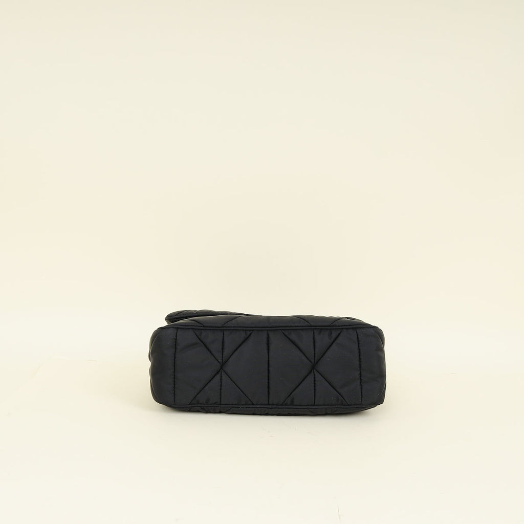 Prada Black Padded Re-Nylon Shoulder Bag
