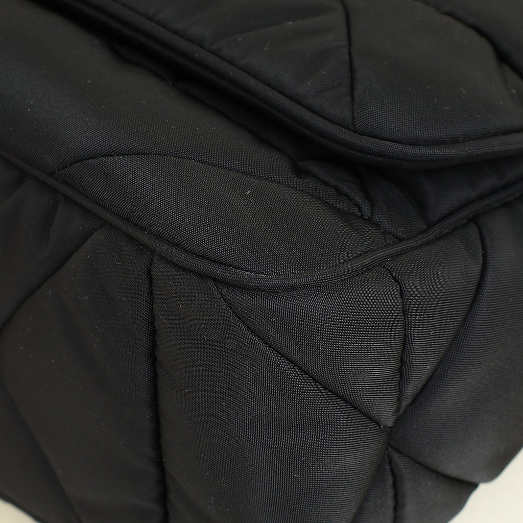 Prada Black Padded Re-Nylon Shoulder Bag