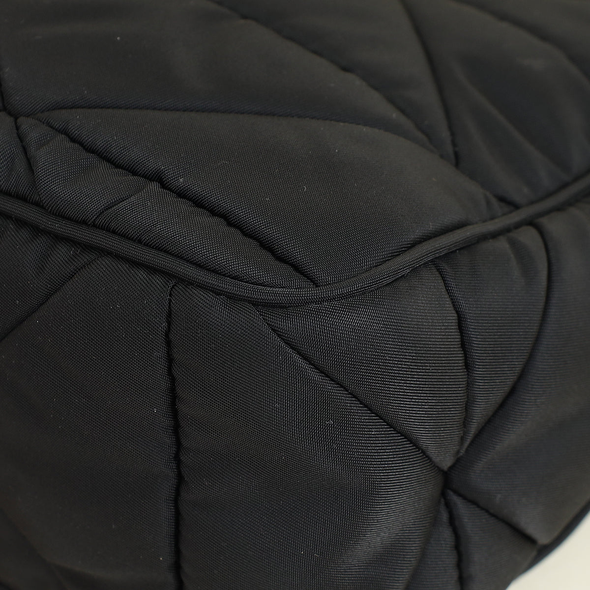 Prada Black Padded Re-Nylon Shoulder Bag