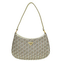 Prada Cleo Metallic Bicolor Fabric Shoulder Bag