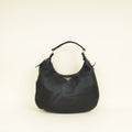 Prada Black Vitello Daino Hobo Bag