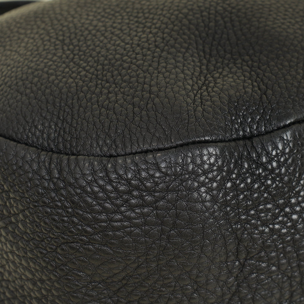 Prada Black Vitello Daino Hobo Bag