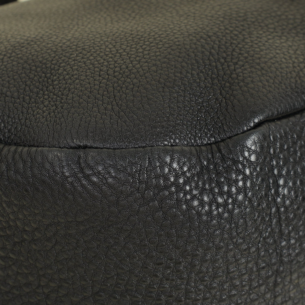 Prada Black Vitello Daino Hobo Bag