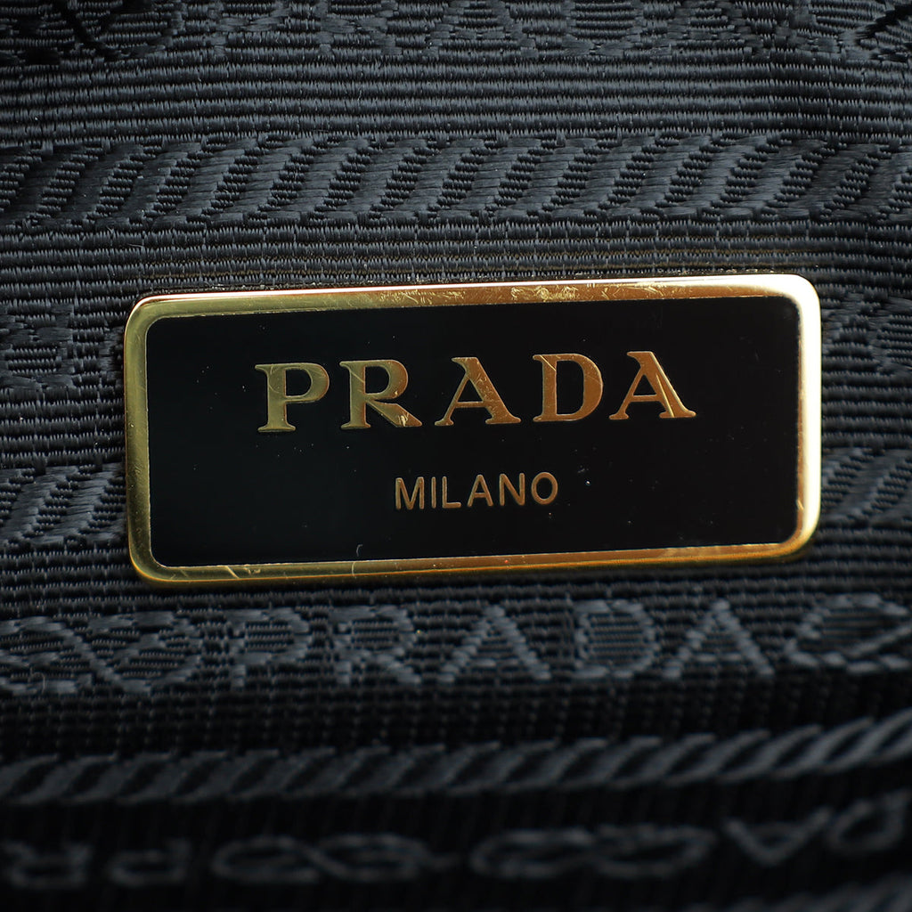 Prada Black Double Zip Camera Crossbody Bag