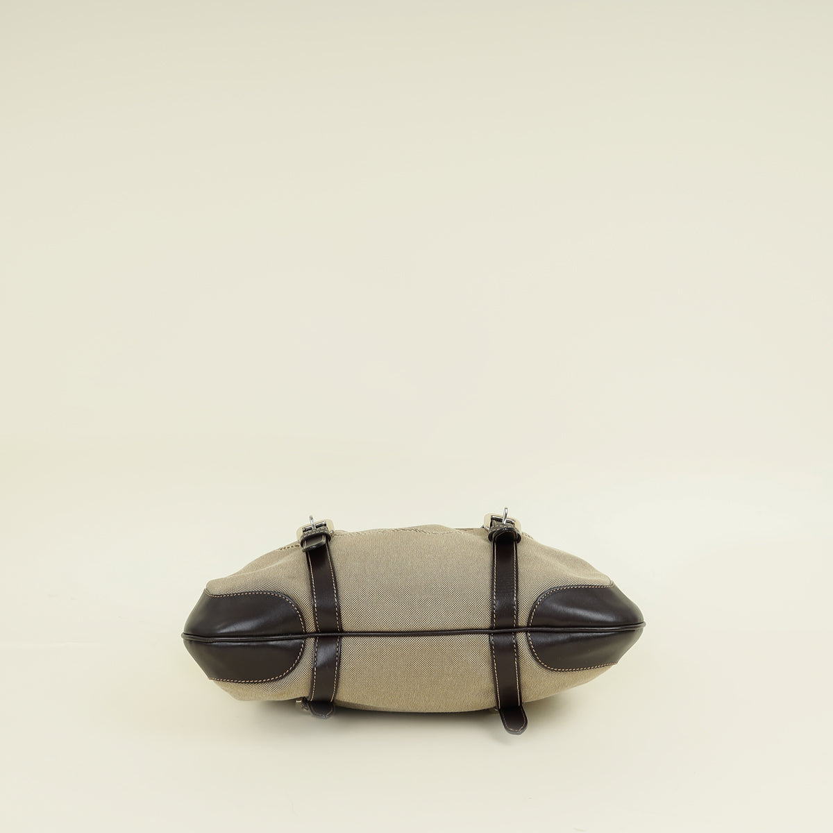 Prada Bicolor Logo Jacquard Hobo Bag