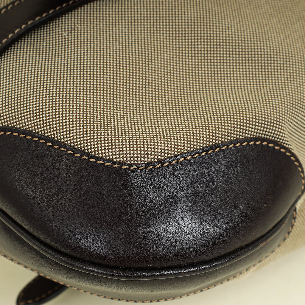 Prada Bicolor Logo Jacquard Hobo Bag