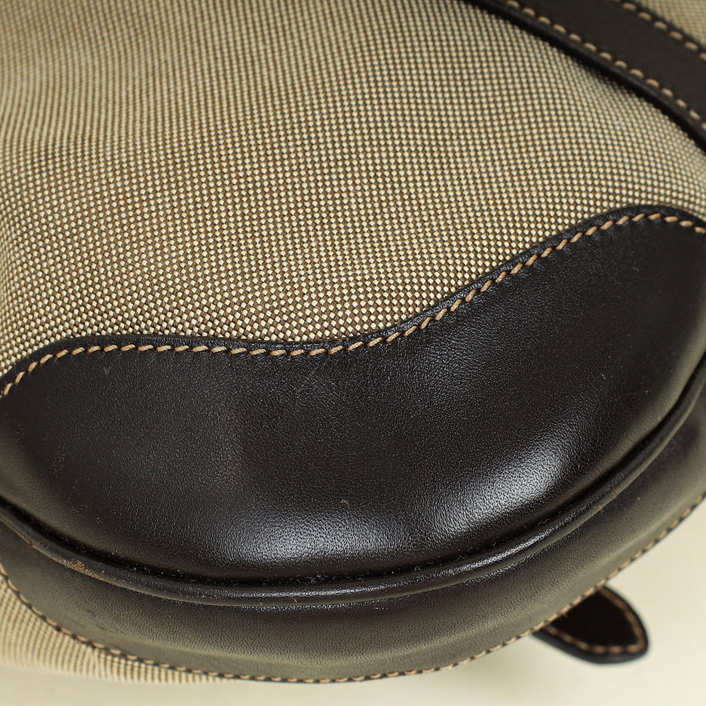 Prada Bicolor Logo Jacquard Hobo Bag