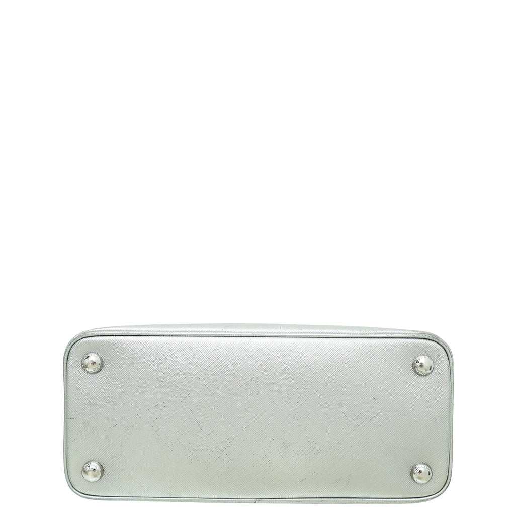 Prada Metallic Silver Lux Promenade Bag