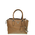 Prada Brown Vitello Phenix Convertible Tote Bag