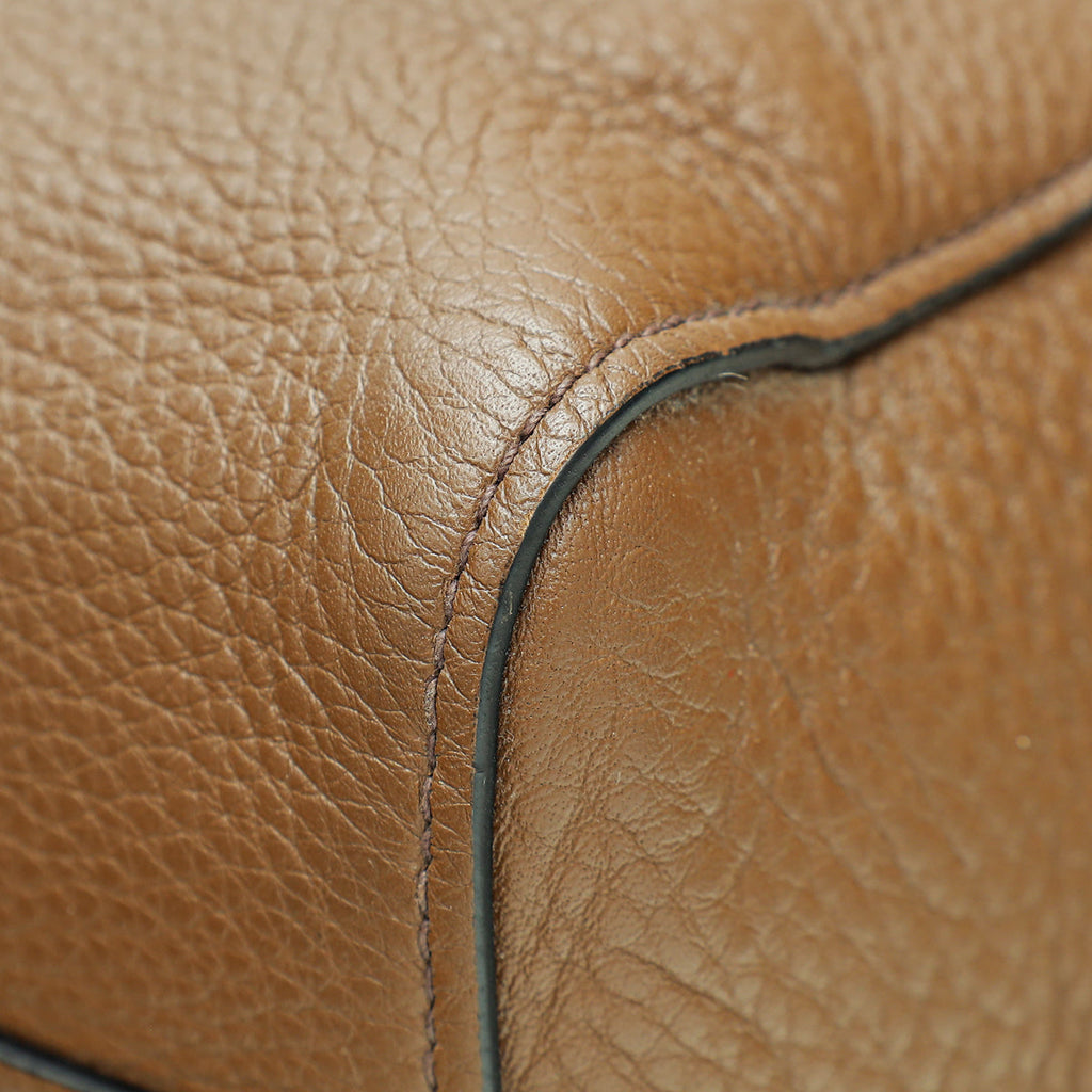 Prada Brown Vitello Phenix Convertible Tote Bag