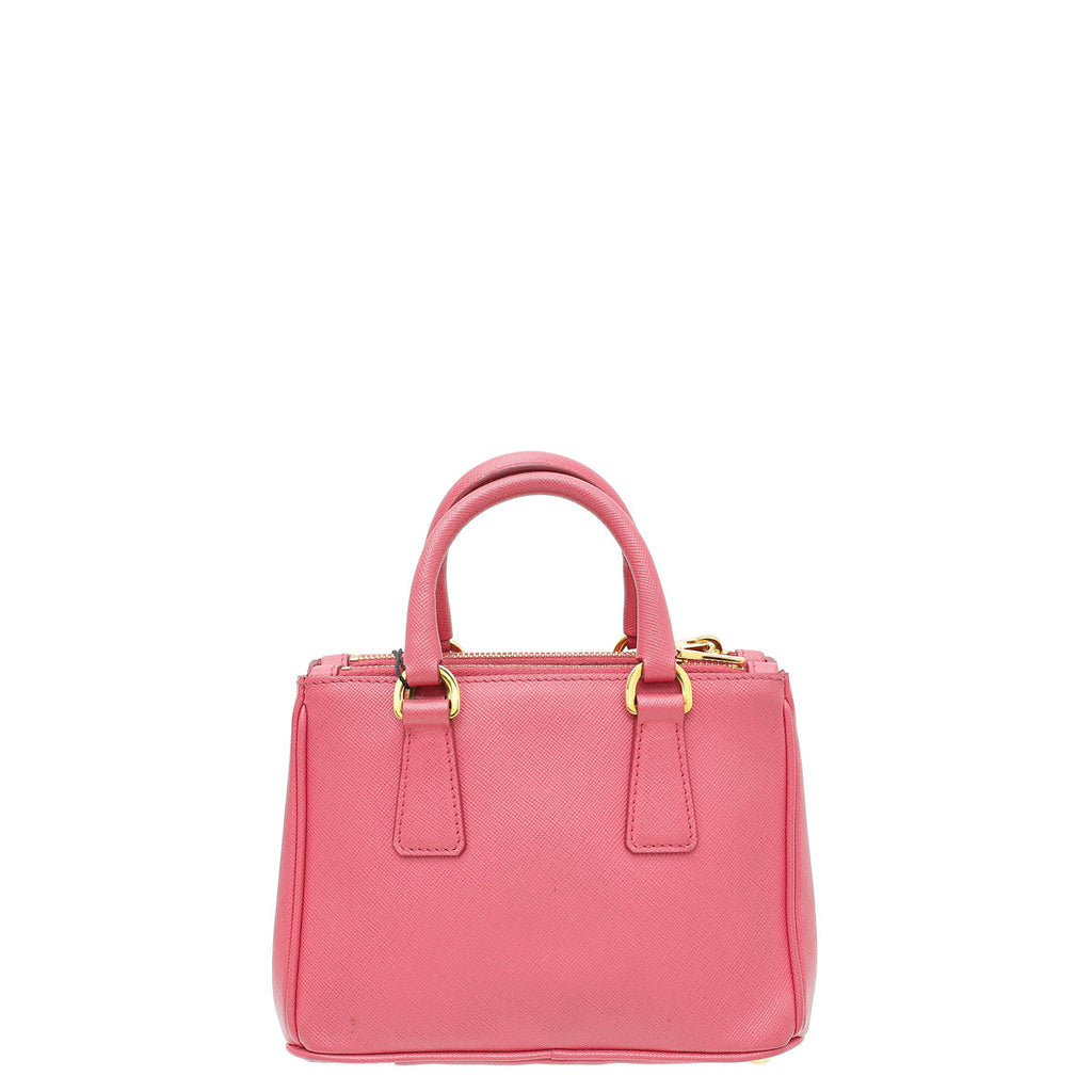 Prada Pink Lux Galleria Nano Crossbody Bag