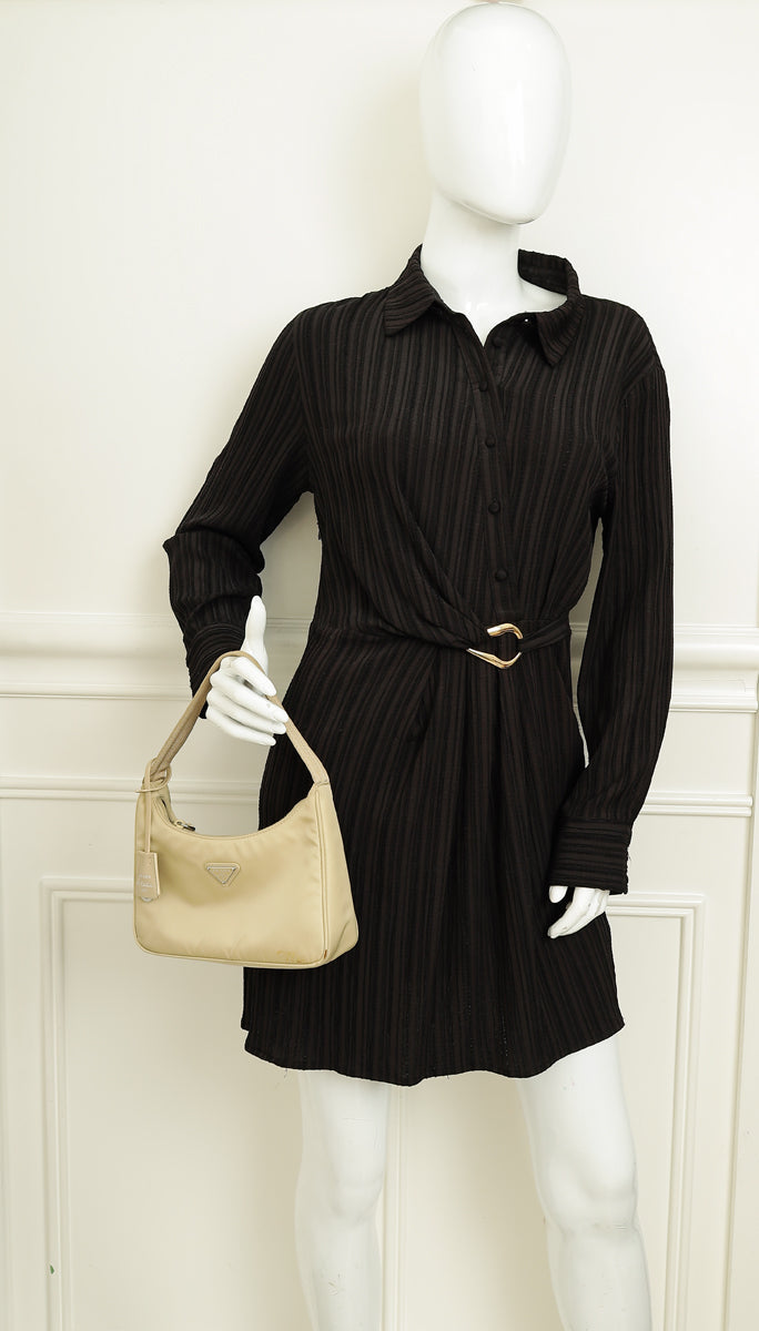Prada Beige Re-Nylon Re-Edition 2000 Mini Bag