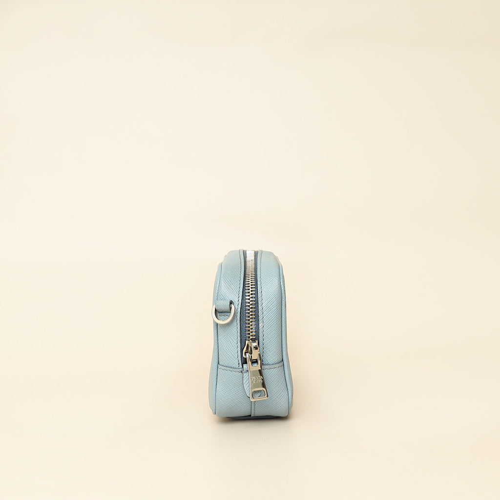 Prada Light Blue Mini Camera Crossbody Bag
