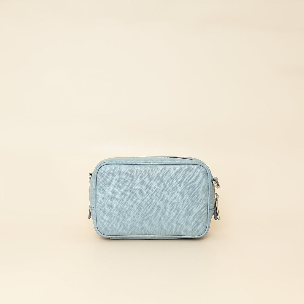 Prada Light Blue Mini Camera Crossbody Bag