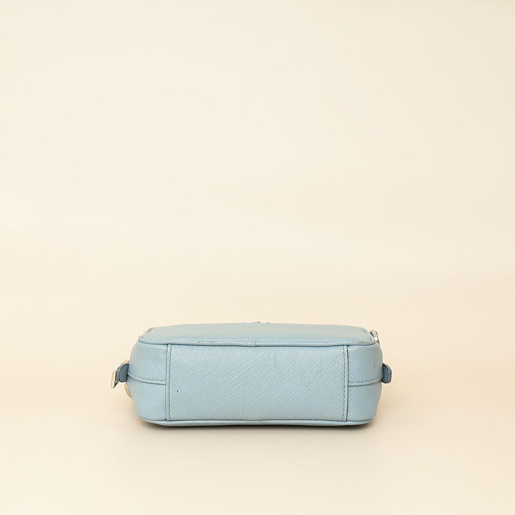 Prada Light Blue Mini Camera Crossbody Bag
