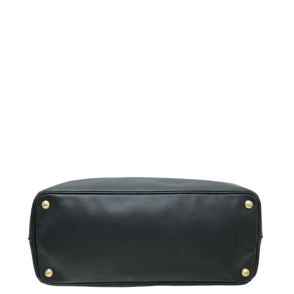 Prada Black Lux Galleria Large Tote Bag