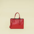 Prada Red Bibliotheque Tote Bag
