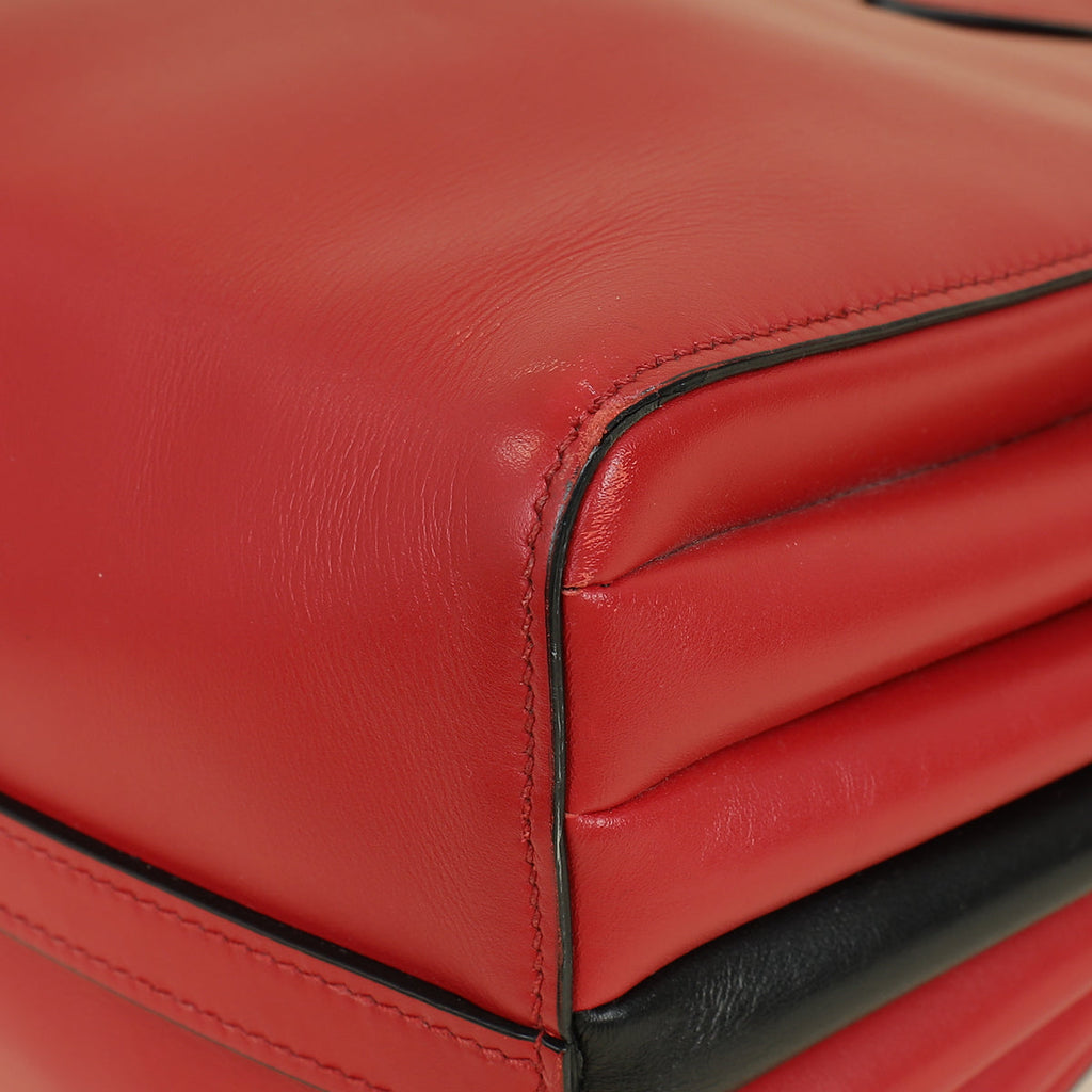 Prada Red Bibliotheque Tote Bag