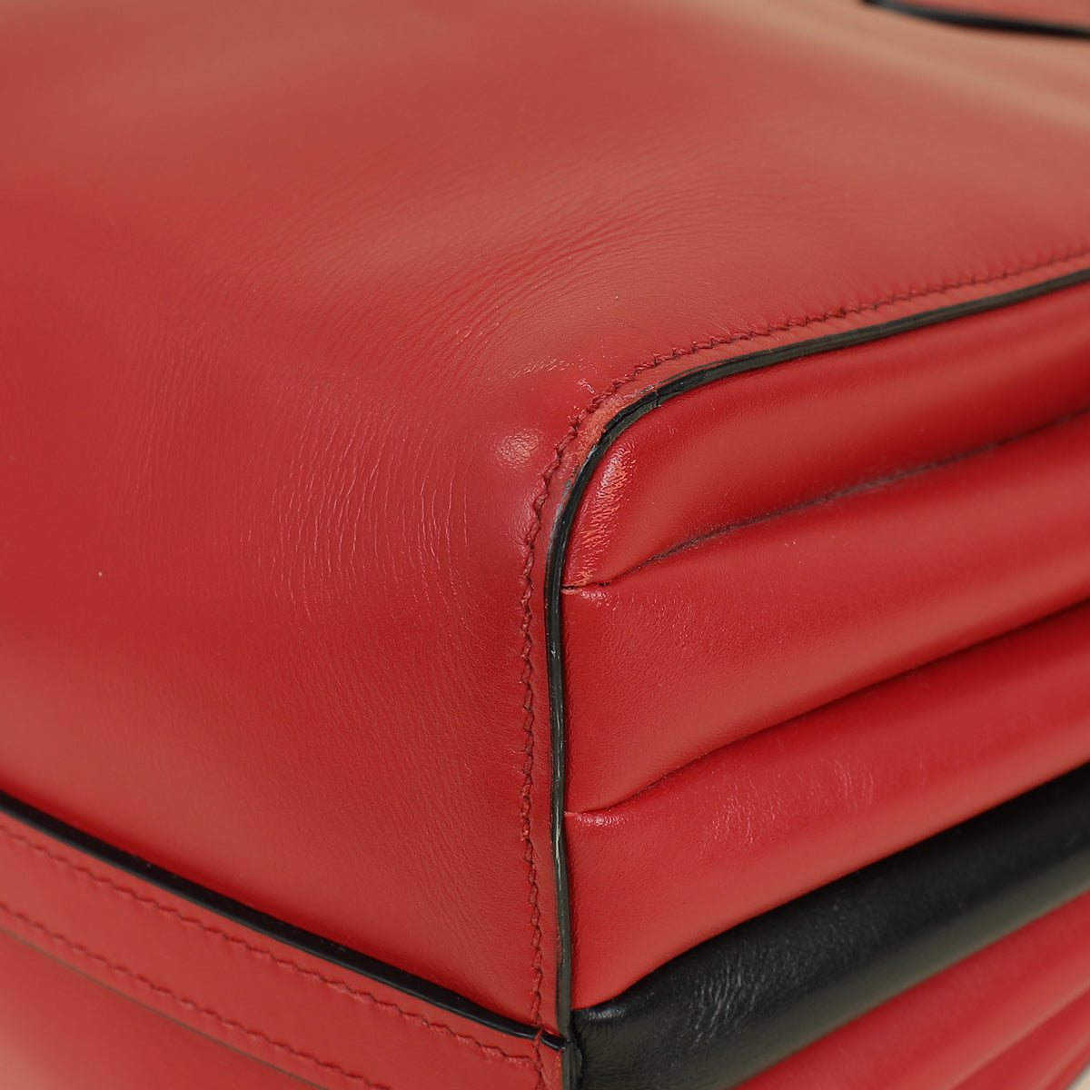 Prada Red Bibliotheque Tote Bag