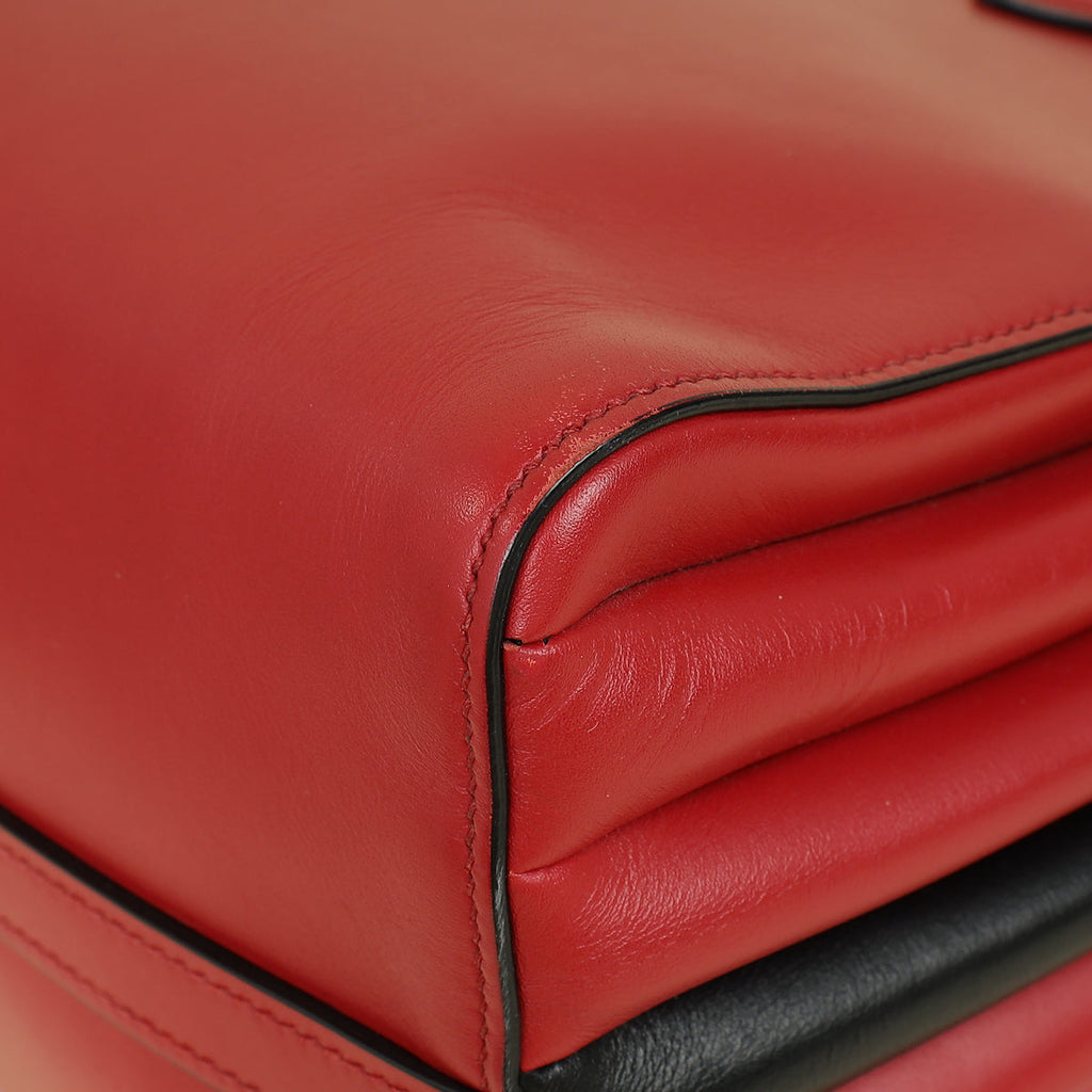 Prada Red Bibliotheque Tote Bag