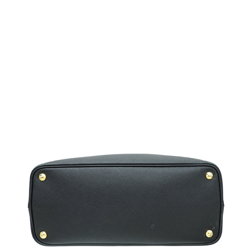 Prada Black Cuir Double Medium Tote Bag