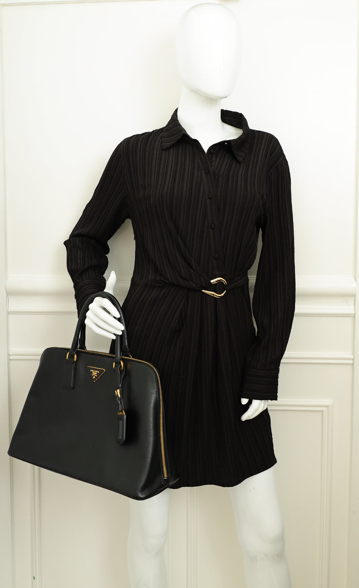 Prada Black Lux Promenade Medium Bag