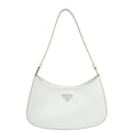 Prada White Spazzolato Cleo Bag
