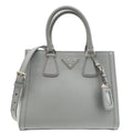 Prada Grey Lux EW Small Tote Bag