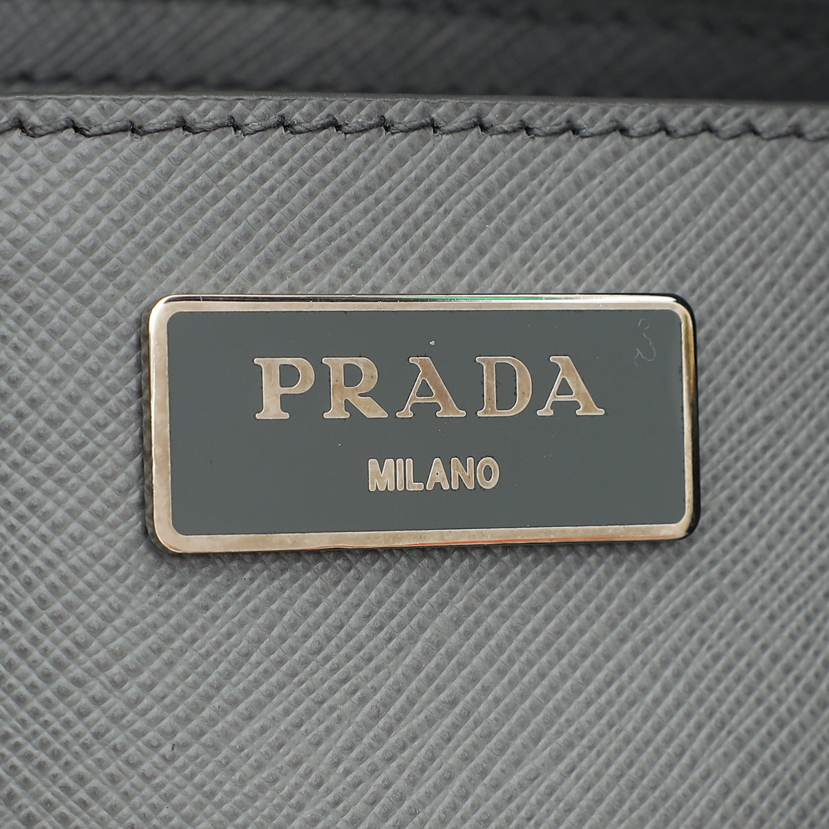 Prada Grey Lux EW Small Tote Bag