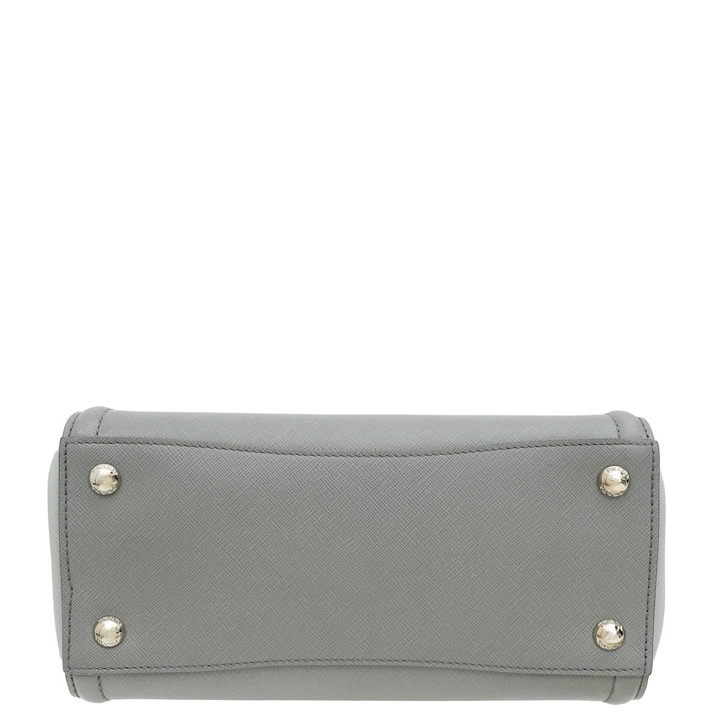 Prada Grey Lux EW Small Tote Bag