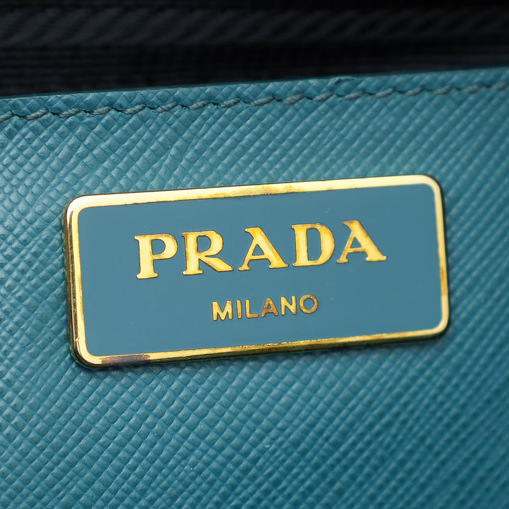 Prada Teal Lux Galleria XL Bag