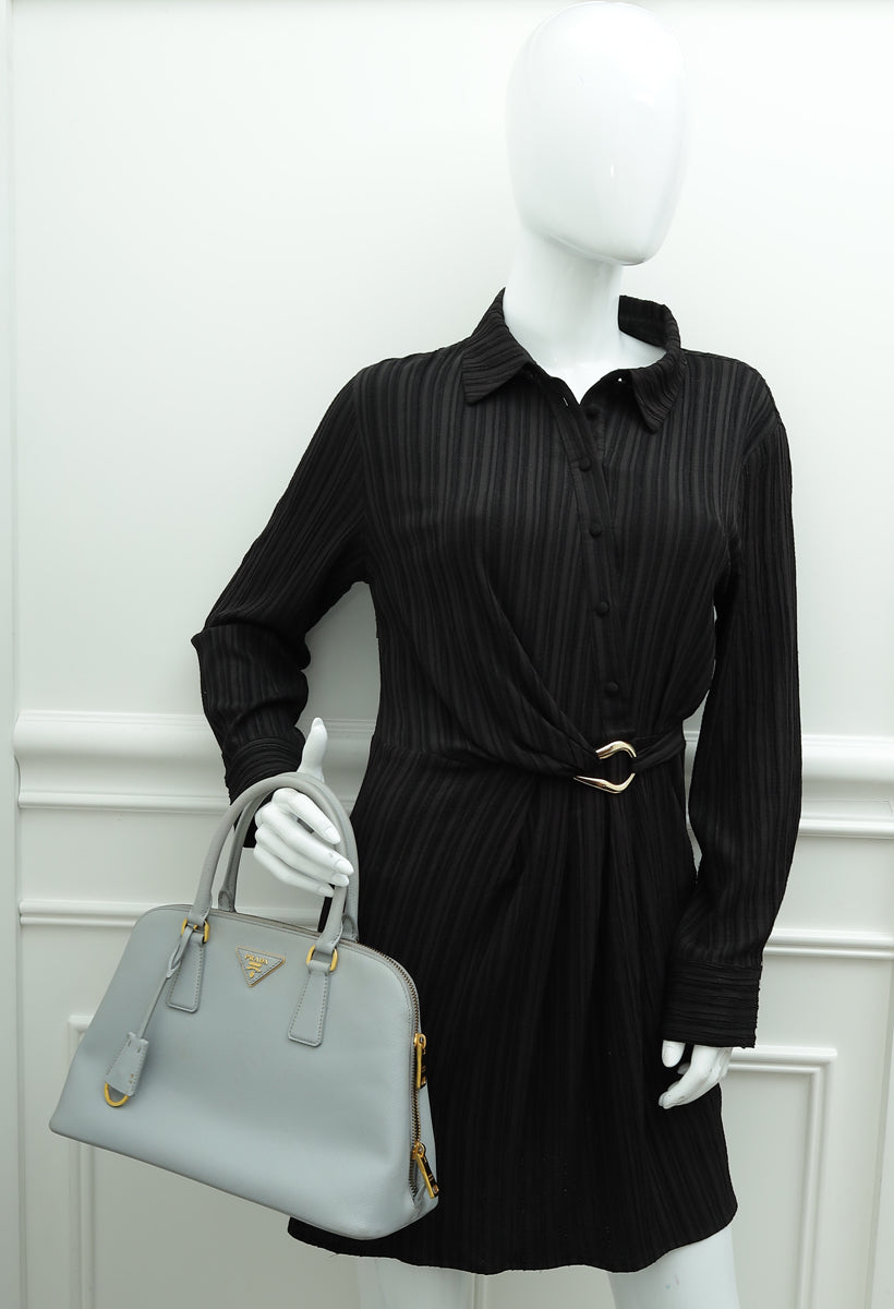Prada Grey Lux Promenade Medium Bag