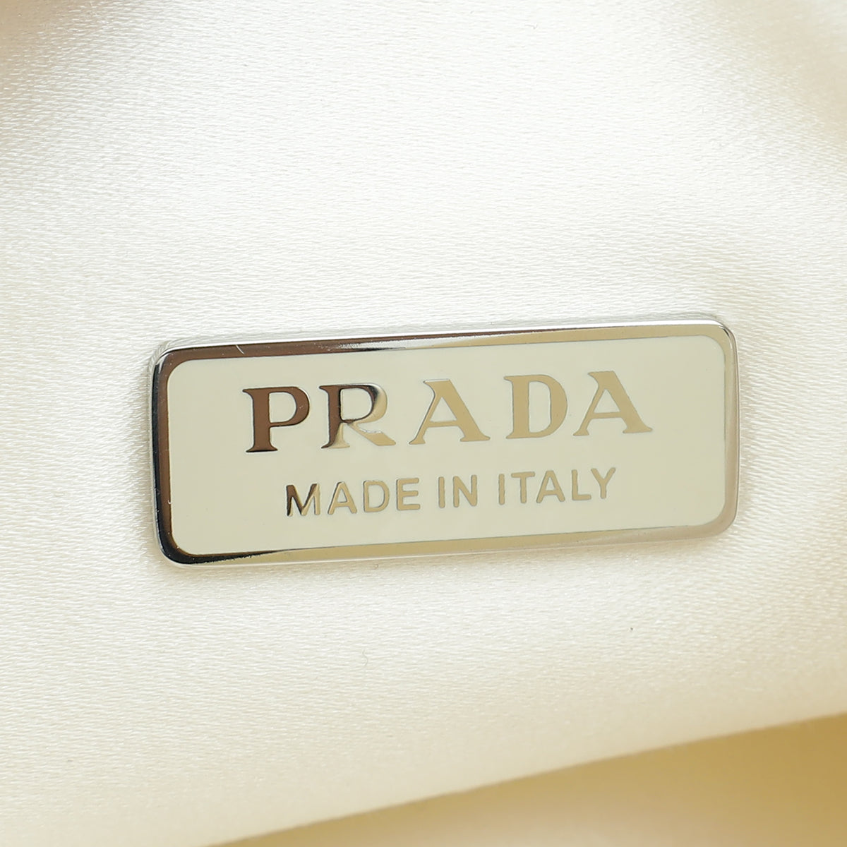Prada Bianco White Crystal-Embellished Satin Re-Edition 2000 Mini Bag