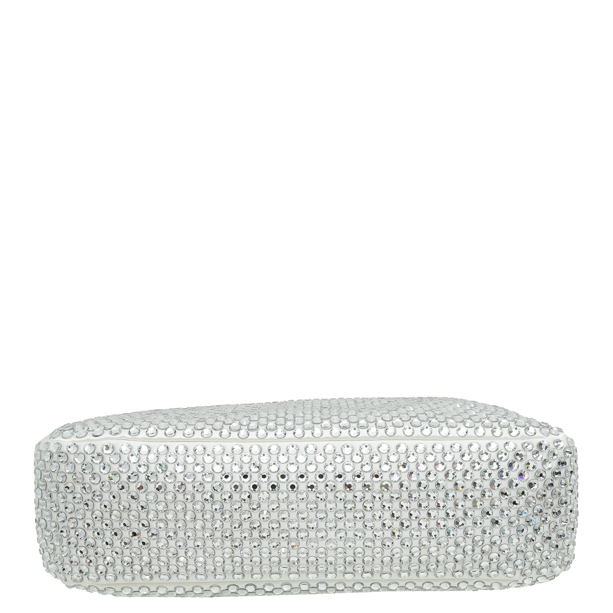 Prada Bianco White Crystal-Embellished Satin Re-Edition 2000 Mini Bag