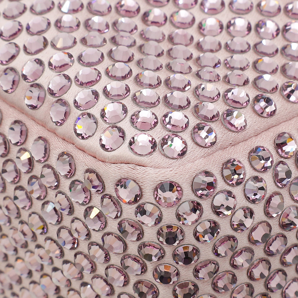 Prada Alabastro Mauve Crystal-Embellished Satin Re-Edition 2000 Mini Bag