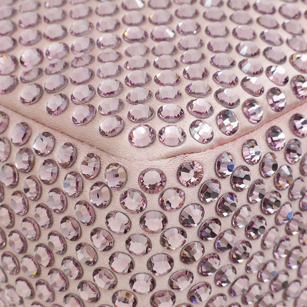 Prada Alabastro Mauve Crystal-Embellished Satin Re-Edition 2000 Mini Bag