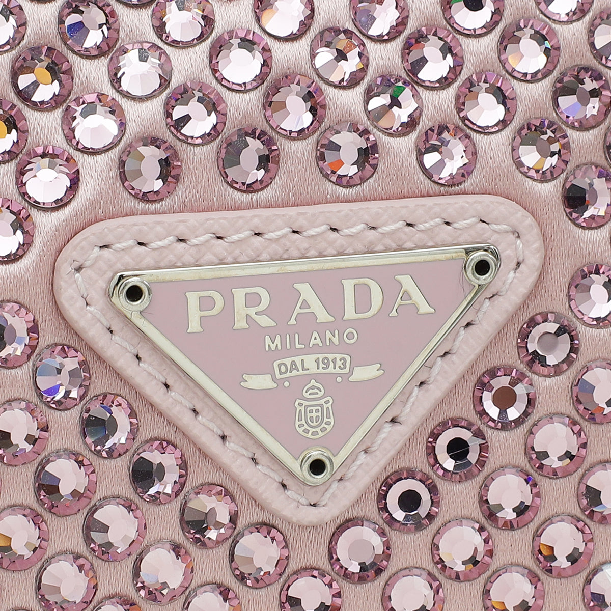 Prada Alabastro Mauve Crystal-Embellished Satin Re-Edition 2000 Mini Bag