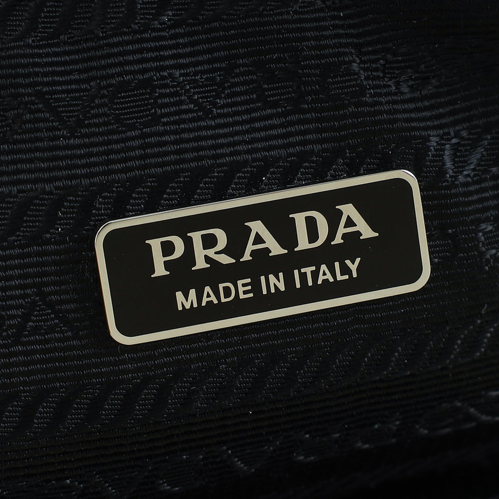 Prada Bicolor Satin Crystal Zip Phone Case Crossbody Bag
