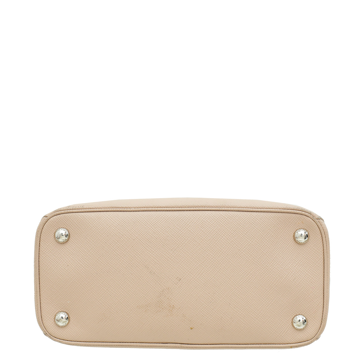 Prada Nude Cuir Twin Lock Small Bag