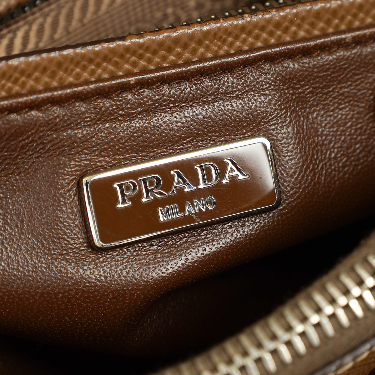 Prada Caramel Twin Tote Bag