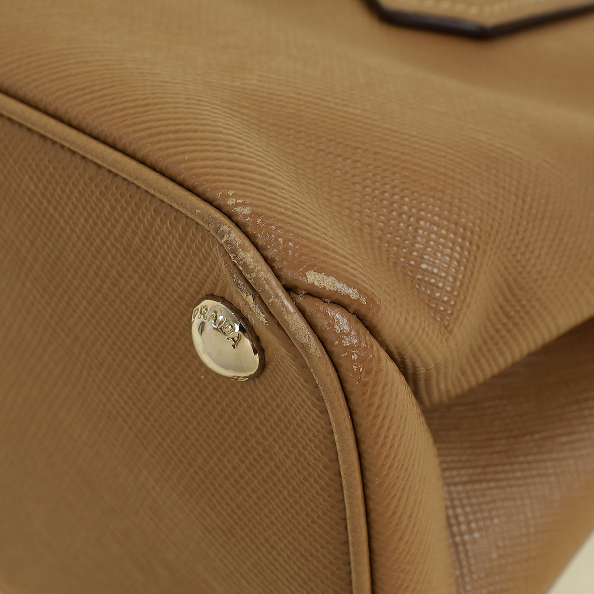 Prada Caramel Twin Tote Bag