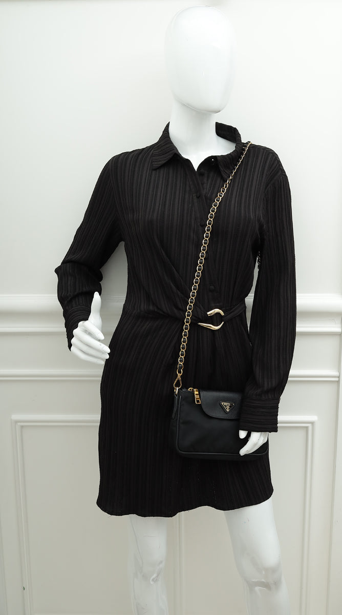 Prada Black Tessuto Nylon Crossbody Bag