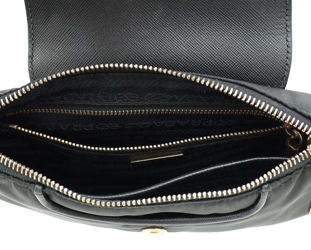 Prada Black Tessuto Nylon Crossbody Bag