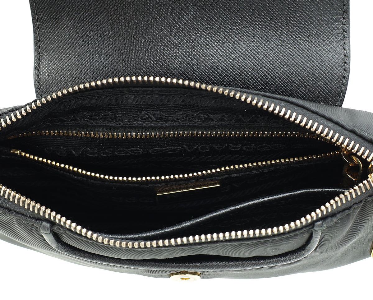 Prada Black Tessuto Nylon Crossbody Bag